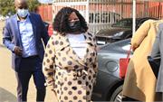 Deputy Minister Dikeledi Magadzi arrives at Roodeplaat Training Centre on her first day 01